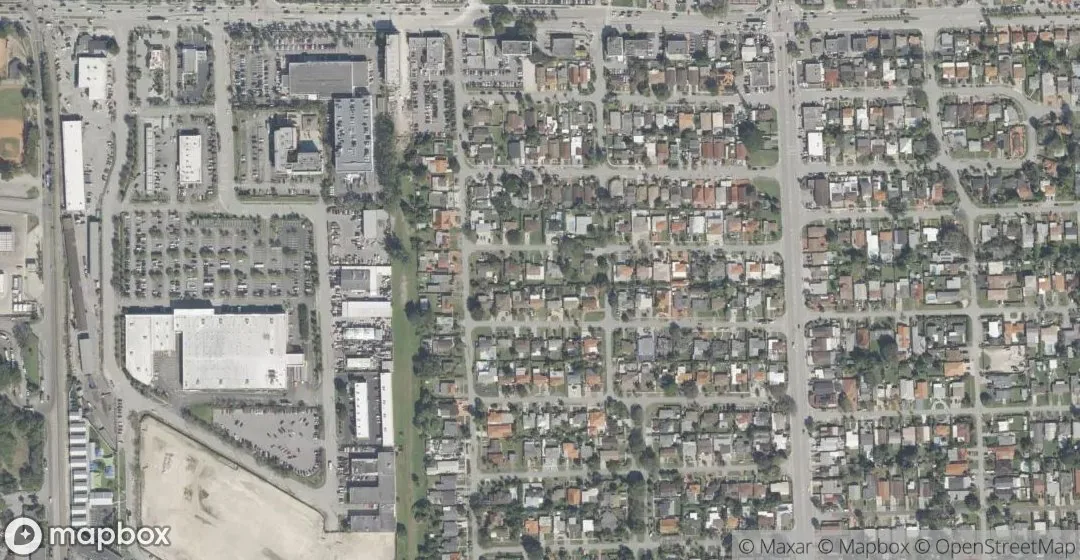 Aerial view of 6801 SW 27th St, Miami