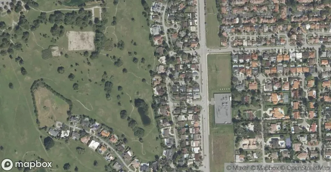 Aerial view of 9720 E Calusa Club Dr, Miami