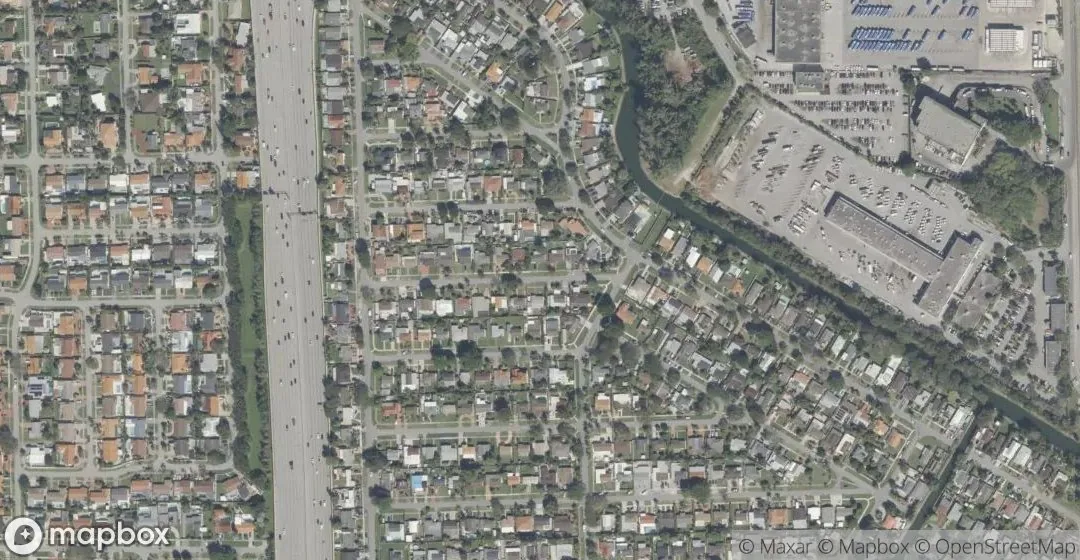 Aerial view of 7585 SW 28th St, Miami