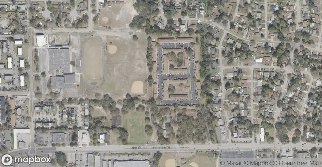 Aerial view of Ft Caroline Forest