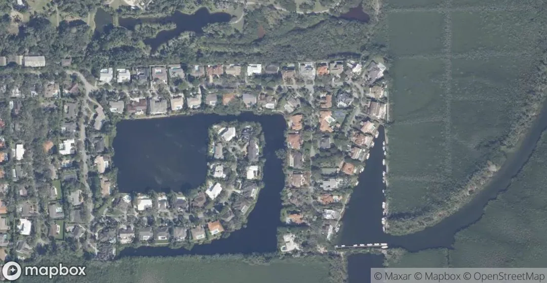 Aerial view of 11011 Marin Street, Coral Gables