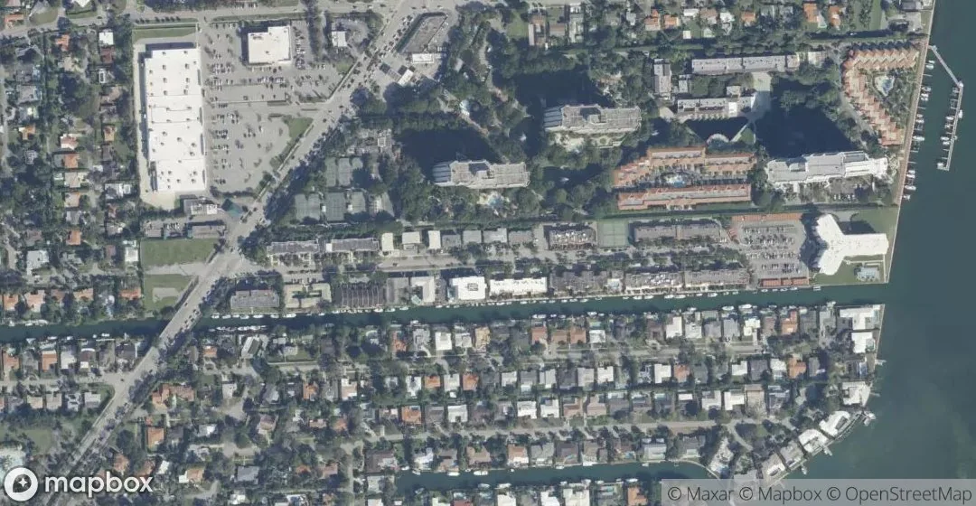 Aerial view of 1507 NE 105th St, Miami Shores