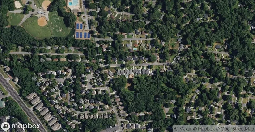 Aerial view of 1264 Hayes Drive, Smyrna