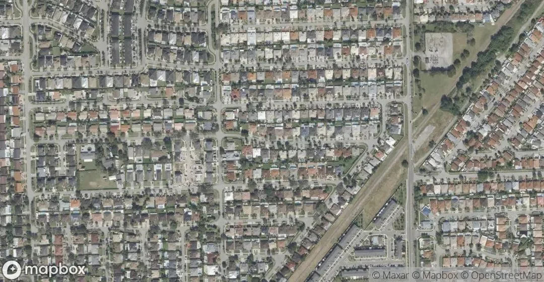 Aerial view of 14817 SW 180th St, Miami