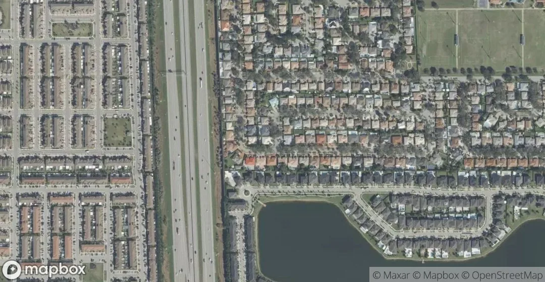 Aerial view of 16238 NW 91st Ave, Miami Lakes