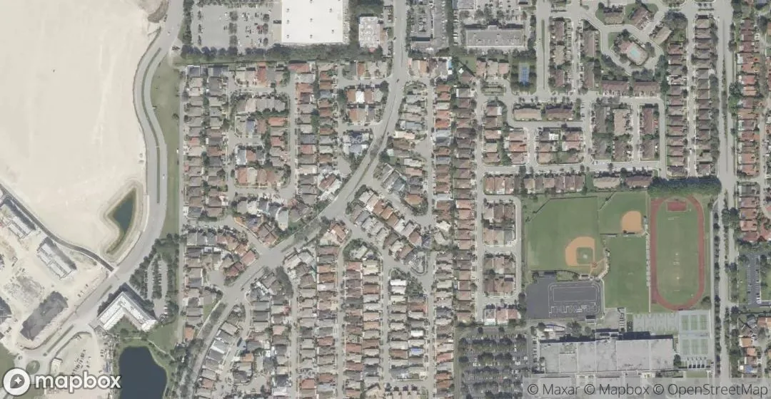 Aerial view of 15672 SW 91st Ln, Miami
