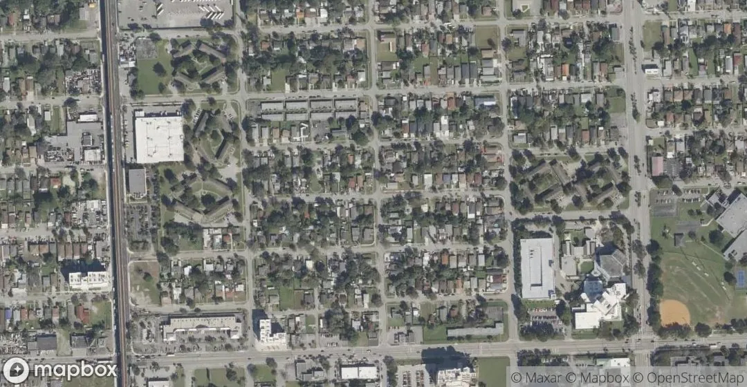 Aerial view of 2401 NW 56th St, Miami