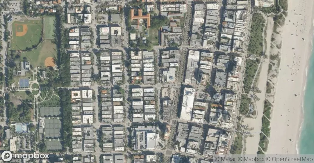 Aerial view of 1308 Drexel Ave 103, Miami Beach