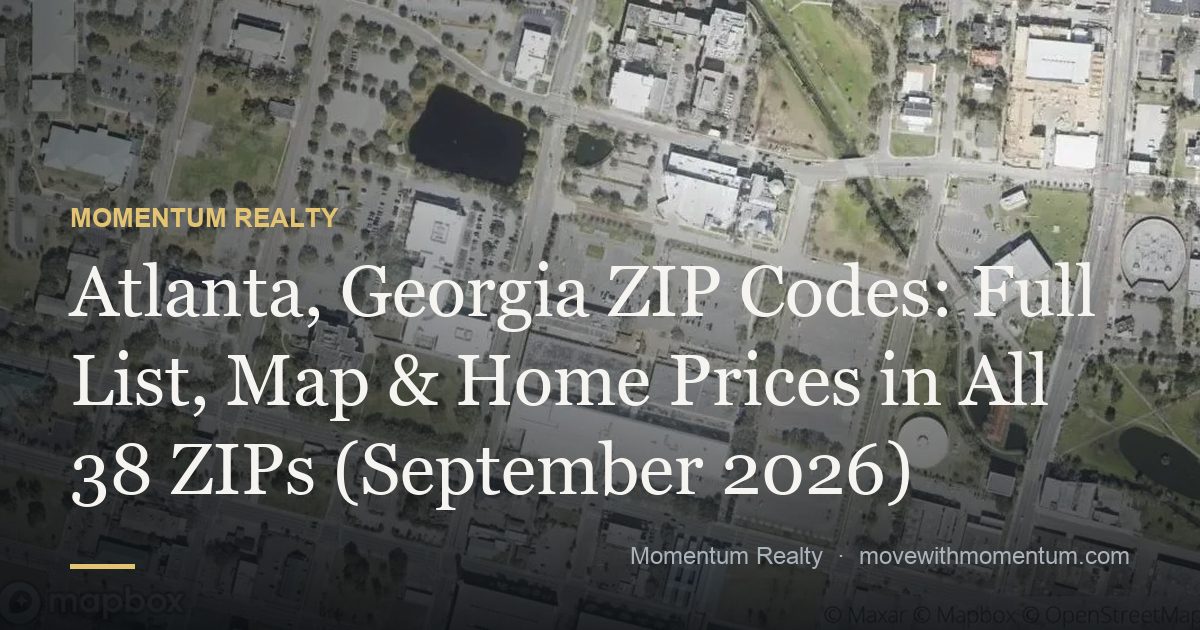Atlanta ZIP Code Map & List: All 37 ZIPs, 30303 to 30363